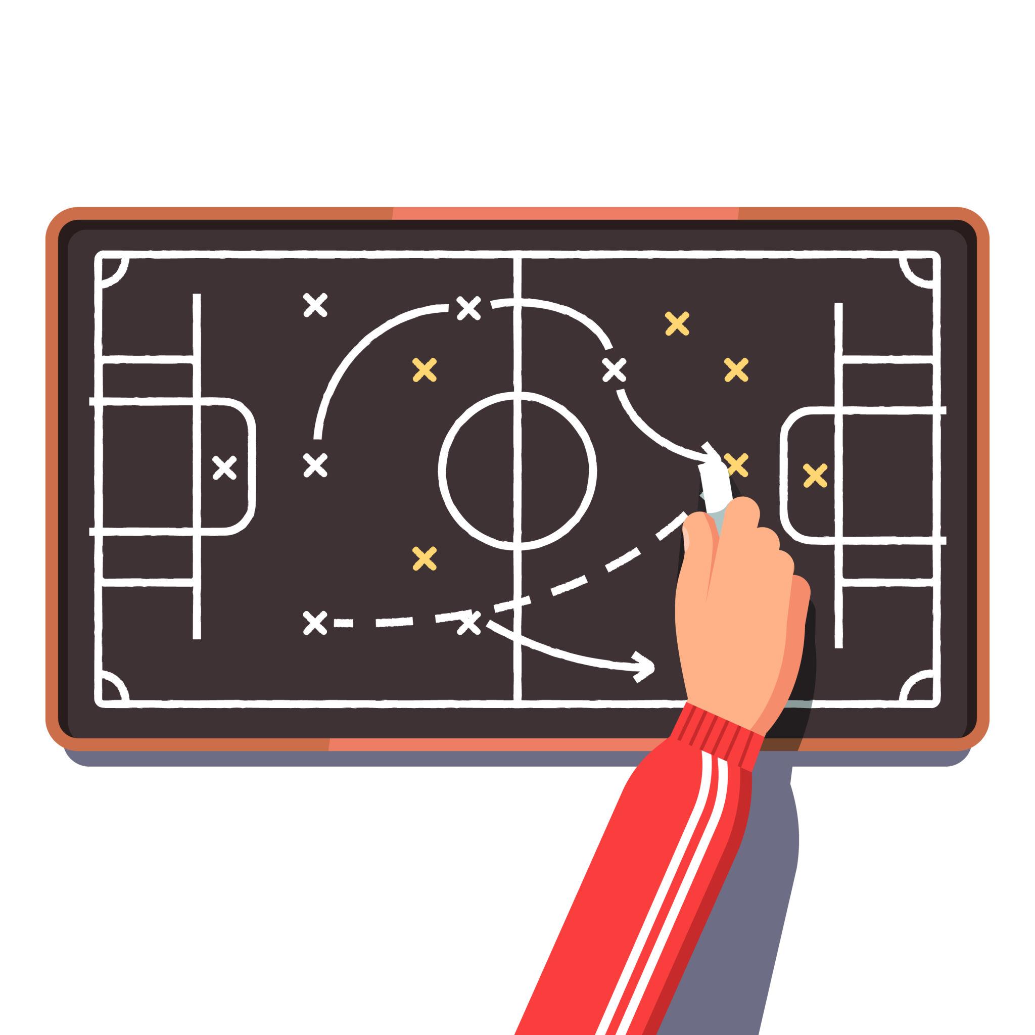 Football tactics board coaching illustration